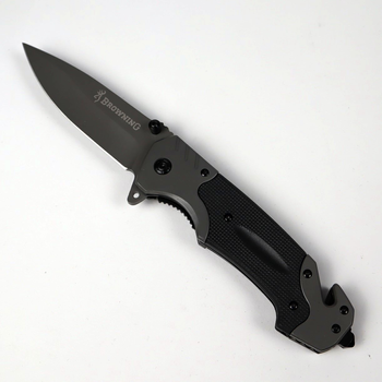 Складной туристический нож Browning 012-99 нож со стеклобоем и стропорезом Grey