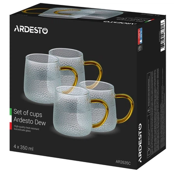 Набор чашек Ardesto Dew 4 шт х 350 мл (AR2635C)