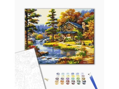 Картина по номерам Домик у озера, Brushme (40х50 см), BS51963