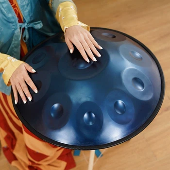 Handpan, Ханг, hang drum музичний інструмент на 10 нот 55см синiй