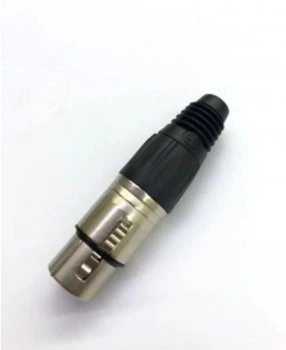 Кабельный разъем XLR HFC5FXL гнездо 5 контактов гнездо (мама) пайка цвет никель контакты никель / черный MOCO (КНР)