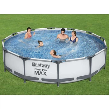 Каркасний басейн Bestway 56416 (76*366 см., об'єм 6473 л., картриджний фільтр-насос 1250 л/рік, підсклянники 2 шт.)