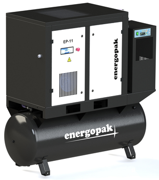 Винтовой компрессор Energopak EP 11/RD-T500 с осушителем и ресивером 500л (1,45 м3/мин, 10 бар, 11 кВт)