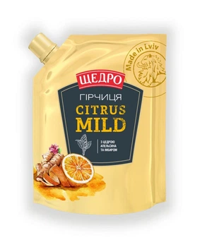 Гірчиця Щедро "Citrus mild" 120г