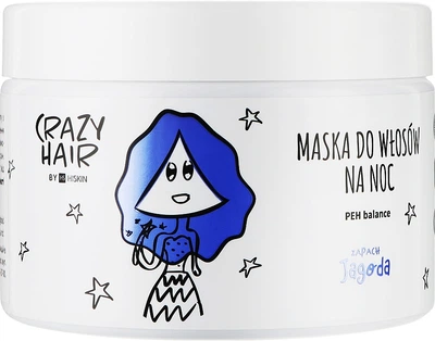Ночная маска для волос "Черника" - HiSkin Crazy Hair PEH Balance Night Hair Mask Blueberry 300ml (1156094-175887)