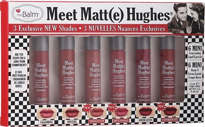 Мини-набор матовых помад для губ - theBalm Meet Matt(e) Hughes Mini Kit 14 (lipstick/6x1.2ml) (959820-24075)