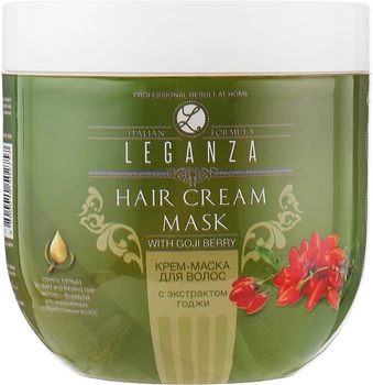 Крем-маска для волосся з екстрактом годжі Leganza Cream Hair Mask With Extract Of Goji Berry (без дозатора) 1000ml (243309-60229)