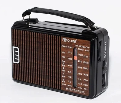 Аккумуляторный радиоприемник Golon UA-6О8ACH FM, AM, SW (УКВ,СВ, КВ)