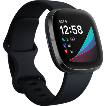 Смарт-годинник Fitbit Sense Carbon/Graphite Stainless Steel (FB512BKBK)