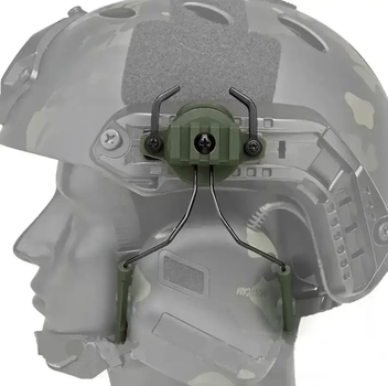 Крепление для активных наушников на шлем FAST, адаптер наушников Хаки 113456