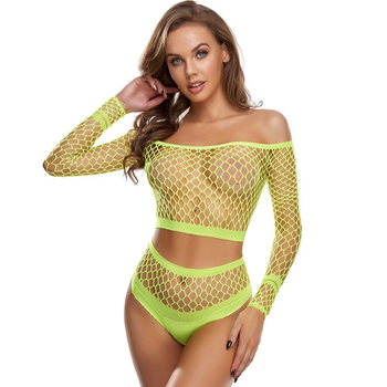 Костюм в крупную сетку эротический CindyLove Салатовый L