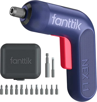 Электрическая отвертка Fanttik NEX L1 Pro, Li-ion 2000mAh 3.6V с USB-кабелем, подсветкой, Blue