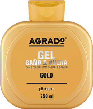 Żel pod prysznic Agrado Gold Neutral pH nawilżający 750 ml (8433295040055)