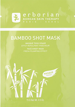 Maseczka z tkaniny do twarzy Erborian Bamboo Shot Bambus 14 g (6AA10185) (8809255781731)
