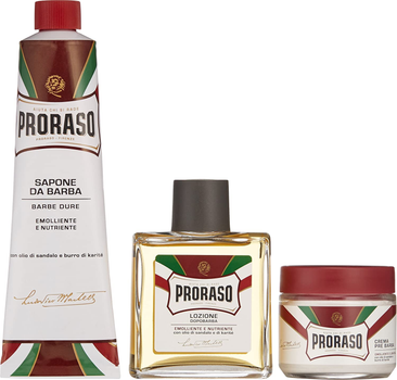 Zestaw upominkowy vintage w metalowym pudełku Proraso Delikatne golenie i pielęgnacja sztywnego włosia (8004395003617)