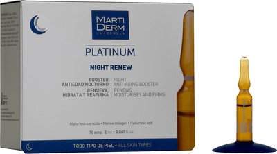 Ampułki na noc MartiDerm Platinum Night Renew Ampollas 10 szt x 2 ml (8437000435587)