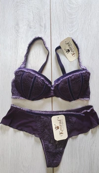 Комплект кружевного женского белья Польша PUSH-UP Konrad lingerie 675 70С фиолетовый