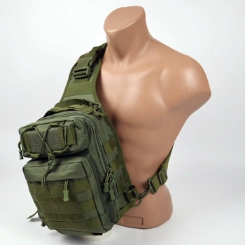 Тактичний рюкзак однолямковий Командирський 7 л Olive