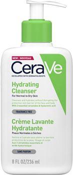 Очисна зволожувальна емульсія CeraVe для нормальної та сухої шкіри обличчя і тіла 236 мл (3337875597180)