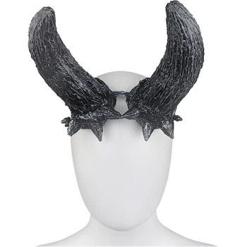 Рога Демон Steampunk на резинці SETA Decor 23-565BLK-SL