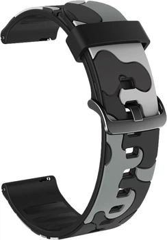 Ремешок Tactic Camouflage Силиконовый (20 мм) Black Grey (31700-53)