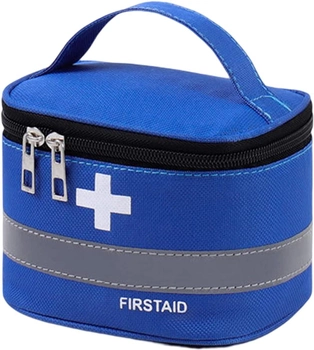 Аптечка сумка органайзер компактная портативная для медикаментов путешествий дома 14x10x10 см (474863-Prob) Синяя