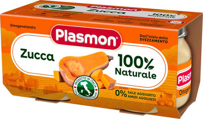 Упаковка овощного пюре Plasmon Тыква 80 г х 2 шт (8001040199664)