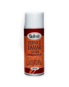 Лак - спрей дамарний для олійного живопису Damar lucida spray, глянсовий, 400 мл, Divolo