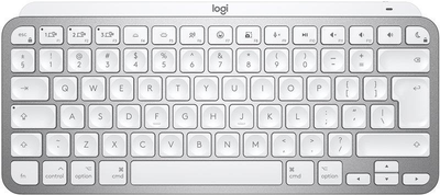 Клавіатура бездротова Logitech MX Keys Mini For Mac Minimalist Wireless Illuminated Ukr (920-010526) Grey Bluetooth