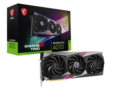 Видеокарта GF RTX 4070 12GB GDDR6X Gaming X Trio MSI (GeForce RTX 4070 GAMING X TRIO 12G)