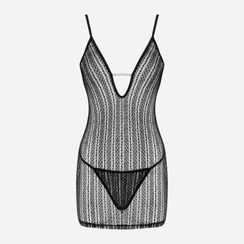 Komplet erotyczny (halka + figi stringi) LivCo Corsetti Fashion Conchita LC 13383 S/M Black (5907996389094)
