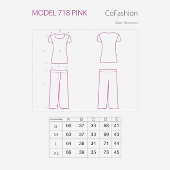 Piżama (koszulka + spodenki) CoFashion 718 XL Różowy (5902431642949)