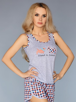 Piżama (koszula + spodenki) CoFashion 720 L Pomarańczowy (5902431643298)
