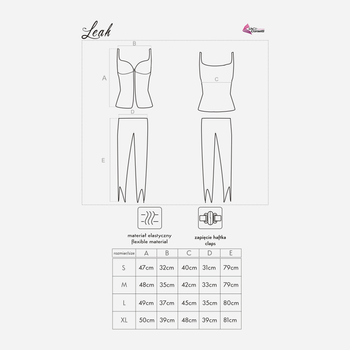 Піжама (топ + штани) LivCo Corsetti Fashion Leah LC 90052 L Рожева (5907996386260)