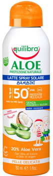 Mleczko-spray do opalania dla dzieci Equilibra Aloe SPF 50+ UVB/UVA 150 ml (8000137015511)