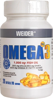 Харчова добавка Weider Omega-3 Fish Oil 1000 мг 60% 90 к (8414192311790)
