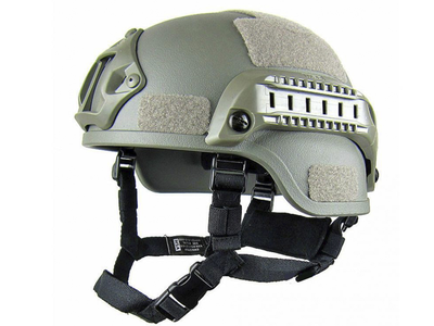 Спортивный защитный шлем Fast для страйкбола и тренировок в стиле SWAT Зеленый (1011-336-01)