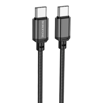 Кабель BOROFONE BX87 Sharp Type-C - Type-C (3A-60W-1M) Чорний