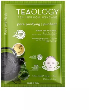 Маска для обличчя - Teaology Green Tea Niacinamide & Aha Exfoliating Neck & Face Mask 21ml (1090729-131367)
