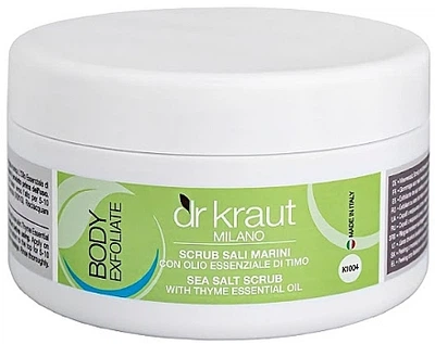 Скраб для тела с морской солью и эфирным маслом чабреца - Dr.Kraut Sea Salt Scrub With Thyme Essential Oil 500ml (1170200-108754)