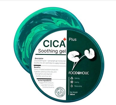 Успокаивающий гель для лица и тела с экстрактом центеллы - Food a Holic Cica Plus Soothing Gel 300ml (1147253-106659)