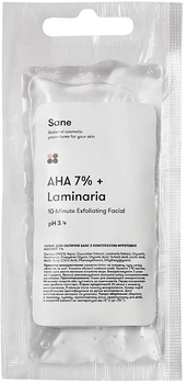Пілінг для обличчя з комплексом фруктових кислот 7% - Sane AHA 7% + Laminaria 10-Minute Exfoliating Facial (саші) 20ml (1172302-109491)
