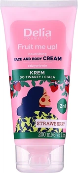 Крем для лица и тела с ароматом клубники - Delia Fruit Me Up! Face & Body Cream 2in1 Strawberry Scented 200ml (1188374-140652)