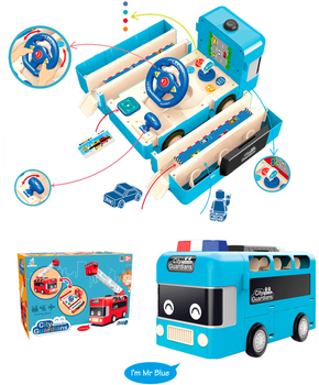Автобус-трансформер Pretty Fun Longxiang Toys полицейский с рулем (265-5)