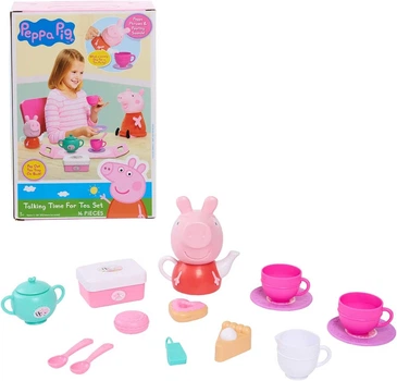 Игровой чайный набор Just Play Peppa Pig Talking Time for Tea Set Свинка Пеппа детский чайный сервиз со звуками, 14 предметов