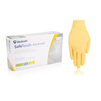 Одноразові рукавички жовті Medicom, S
