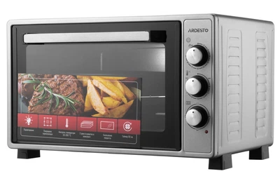 Электрическая печь 40 л с грилем подсветкой ARDESTO MEO-N40GR 1300Вт 3 режима нагрев 280 таймер эмаль термоизоляция духовка настольная
