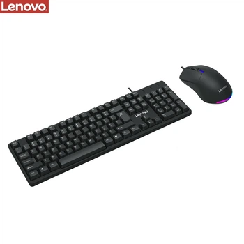 Комплект беспроводной клавиатуры и мыши Lenovo KM101 черного цвета с поддержкой английского и русского языков