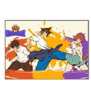 Постер плакат аниме Царь Горы Бог Высшей Школы The God of High School 42х29 см А3 (poster_0352)