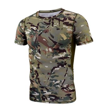 Тактическая футболка с коротким рукавом A159 Camouflage CP M
